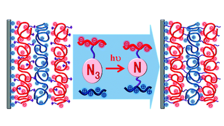 Poly (acrylic acid)-bearing photoreactive azido groups for stabilizing multilayer films